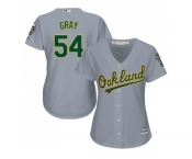 Women's Oakland Athletics #54 Sonny Gray Grey Road Stitched MLB Jersey