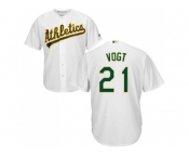 Youth Oakland Athletics #21 Stephen Vogt White Cool Base Stitched MLB Jersey