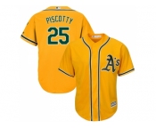 Youth Oakland Athletics #25 Stephen Piscotty Gold Cool Base Stitched MLB Jersey