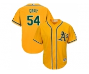 Youth Oakland Athletics #54 Sonny Gray Gold Cool Base Stitched MLB Jersey