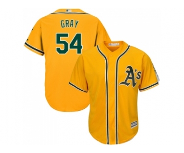 Youth Oakland Athletics #54 Sonny Gray Gold Cool Base Stitched MLB Jersey