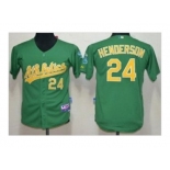 Youth mlb jerseys oakland athletics #24 henderson green