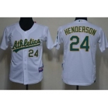 Youth mlb oakland athletics #24 ricky henderson white