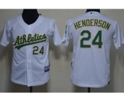 Youth mlb oakland athletics #24 ricky henderson white