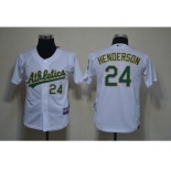 youth mlb jerseys oakland athletics #24 henderson white