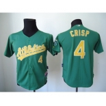 youth mlb jerseys oakland athletics #4 crisp green