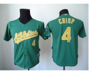 youth mlb jerseys oakland athletics #4 crisp green