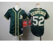 youth mlb jerseys oakland athletics #52 yoenis cespedes green[2014 new]