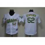 youth mlb jerseys oakland athletics #52 yoenis cespedes white