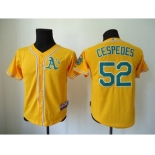 youth mlb jerseys oakland athletics #52 yoenis cespedes yellow