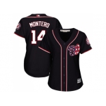 Women Washington Nationals #14 Miguel Montero Navy Blue Alternate Stitched MLB Jersey