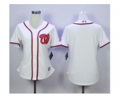 Women Washington Nationals Blank White Fashion Stitched MLB Jersey