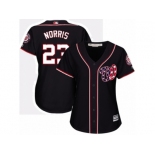 Women's Majestic Washington Nationals #23 Derek Norris Replica Navy Blue Alternate 2 Cool Base MLB Jersey