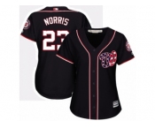 Women's Majestic Washington Nationals #23 Derek Norris Replica Navy Blue Alternate 2 Cool Base MLB Jersey