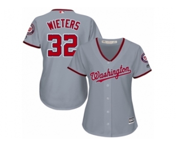 Women's Majestic Washington Nationals #32 Matt Wieters Authentic Grey Road Cool Base MLB Jersey