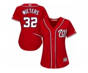 Women's Majestic Washington Nationals #32 Matt Wieters Replica Red Alternate 1 Cool Base MLB Jersey