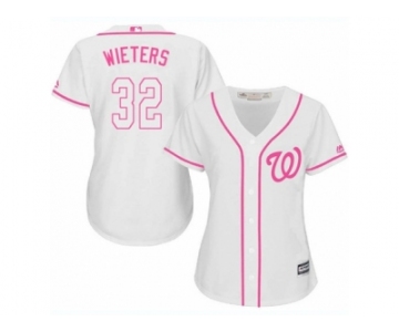 Women's Majestic Washington Nationals #32 Matt Wieters Replica White Fashion Cool Base MLB Jersey