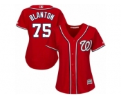 Women's Majestic Washington Nationals #75 Joe Blanton Authentic Red Alternate 1 Cool Base MLB Jersey