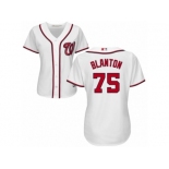 Women's Majestic Washington Nationals #75 Joe Blanton Authentic White Home Cool Base MLB Jersey