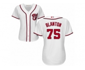 Women's Majestic Washington Nationals #75 Joe Blanton Authentic White Home Cool Base MLB Jersey