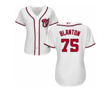 Women's Majestic Washington Nationals #75 Joe Blanton Authentic White Home Cool Base MLB Jersey