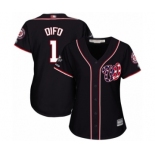 Women's Washington Nationals #1 Wilmer Difo Authentic Navy Blue Alternate 2 Cool Base 2019 World Series Champions Baseball Jersey