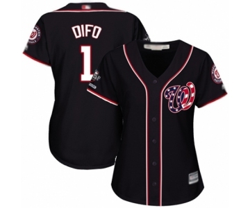 Women's Washington Nationals #1 Wilmer Difo Authentic Navy Blue Alternate 2 Cool Base 2019 World Series Champions Baseball Jersey