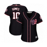 Women's Washington Nationals #10 Yan Gomes Authentic Navy Blue Alternate 2 Cool Base 2019 World Series Champions Baseball Jersey