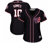 Women's Washington Nationals #10 Yan Gomes Authentic Navy Blue Alternate 2 Cool Base 2019 World Series Champions Baseball Jersey