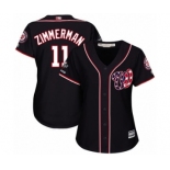 Women's Washington Nationals #11 Ryan Zimmerman Authentic Navy Blue Alternate 2 Cool Base 2019 World Series Champions Baseball Jersey