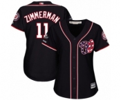 Women's Washington Nationals #11 Ryan Zimmerman Authentic Navy Blue Alternate 2 Cool Base 2019 World Series Champions Baseball Jersey