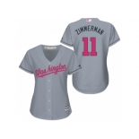 Women's Washington Nationals #11 Ryan Zimmerman Gary Road 2016 Mother's Day Cool Base Jersey