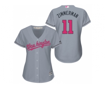 Women's Washington Nationals #11 Ryan Zimmerman Gary Road 2016 Mother's Day Cool Base Jersey