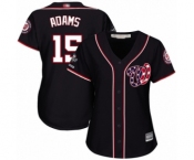 Women's Washington Nationals #15 Matt Adams Authentic Navy Blue Alternate 2 Cool Base 2019 World Series Champions Baseball Jersey