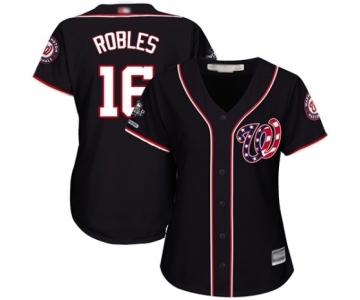 Women's Washington Nationals #16 Victor Robles Authentic Navy Blue Alternate 2 Cool Base 2019 World Series Champions Baseball Jersey