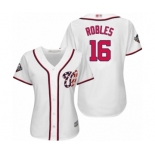 Women's Washington Nationals #16 Victor Robles Authentic White Home Cool Base 2019 World Series Bound Baseball Jersey