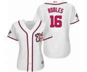 Women's Washington Nationals #16 Victor Robles Authentic White Home Cool Base 2019 World Series Champions Baseball Jersey