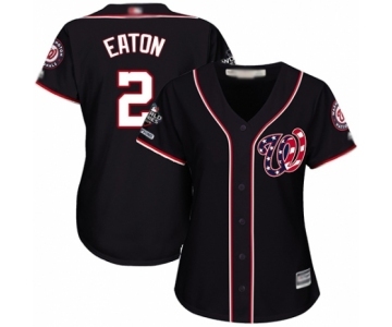 Women's Washington Nationals #2 Adam Eaton Authentic Navy Blue Alternate 2 Cool Base 2019 World Series Champions Baseball Jersey