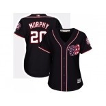 Women's Washington Nationals #20 Daniel Murphy Navy Blue Alternate Stitched MLB Jersey