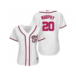 Women's Washington Nationals #20 Daniel Murphy White Home Stitched MLB Jersey