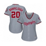 Women's Washington Nationals #20 Kyle Barraclough Authentic Grey Road Cool Base 2019 World Series Bound Baseball Jersey