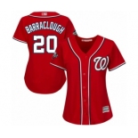 Women's Washington Nationals #20 Kyle Barraclough Authentic Red Alternate 1 Cool Base 2019 World Series Bound Baseball Jersey