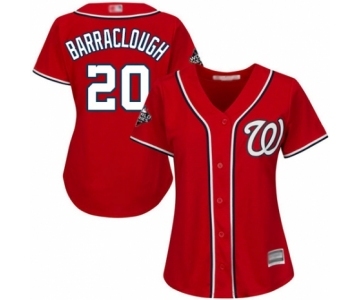 Women's Washington Nationals #20 Kyle Barraclough Authentic Red Alternate 1 Cool Base 2019 World Series Bound Baseball Jersey