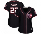 Women's Washington Nationals #22 Juan Soto Authentic Navy Blue Alternate 2 Cool Base 2019 World Series Champions Baseball Jersey