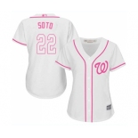 Women's Washington Nationals #22 Juan Soto Authentic White Fashion Cool Base Baseball Jersey