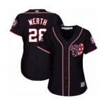 Women's Washington Nationals #28 Jayson Werth Authentic Navy Blue Alternate 2 Cool Base 2019 World Series Bound Baseball Jersey