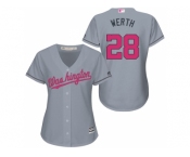 Women's Washington Nationals #28 Jayson Werth Gary Road 2016 Mother's Day Cool Base Jersey