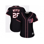 Women's Washington Nationals #28 Jayson Werth Navy Blue Alternate Stitched MLB Jersey