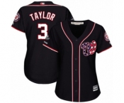 Women's Washington Nationals #3 Michael Taylor Authentic Navy Blue Alternate 2 Cool Base 2019 World Series Champions Baseball Jersey