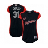 Women's Washington Nationals #31 Max Scherzer Authentic Navy Blue National League 2019 Baseball All-Star Jersey